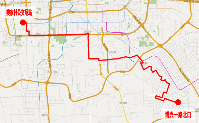 首末站:灵秀山庄东站-鲁谷公交场站 中途部分路段改行原685路路由